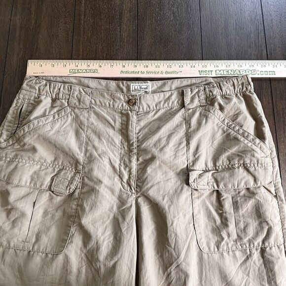 LL Bean 100% Nylon Cargo Lightweight Hiking Trousers Pants Womens XL Outdoor - Picture 3 of 6